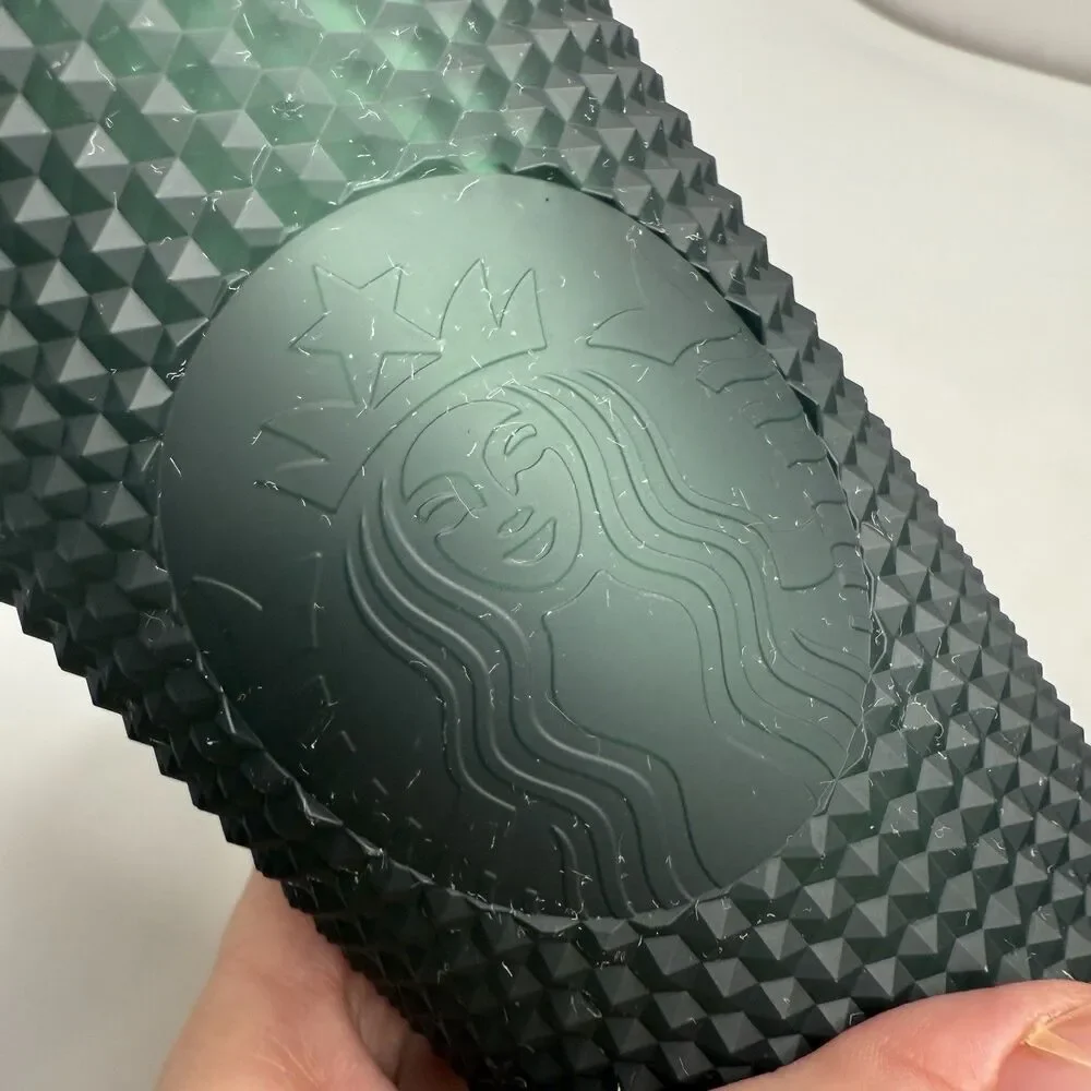 Starbucks Venti 24 fl oz Travel Tumbler Green Circle Siren Spiked w/Straw NEW